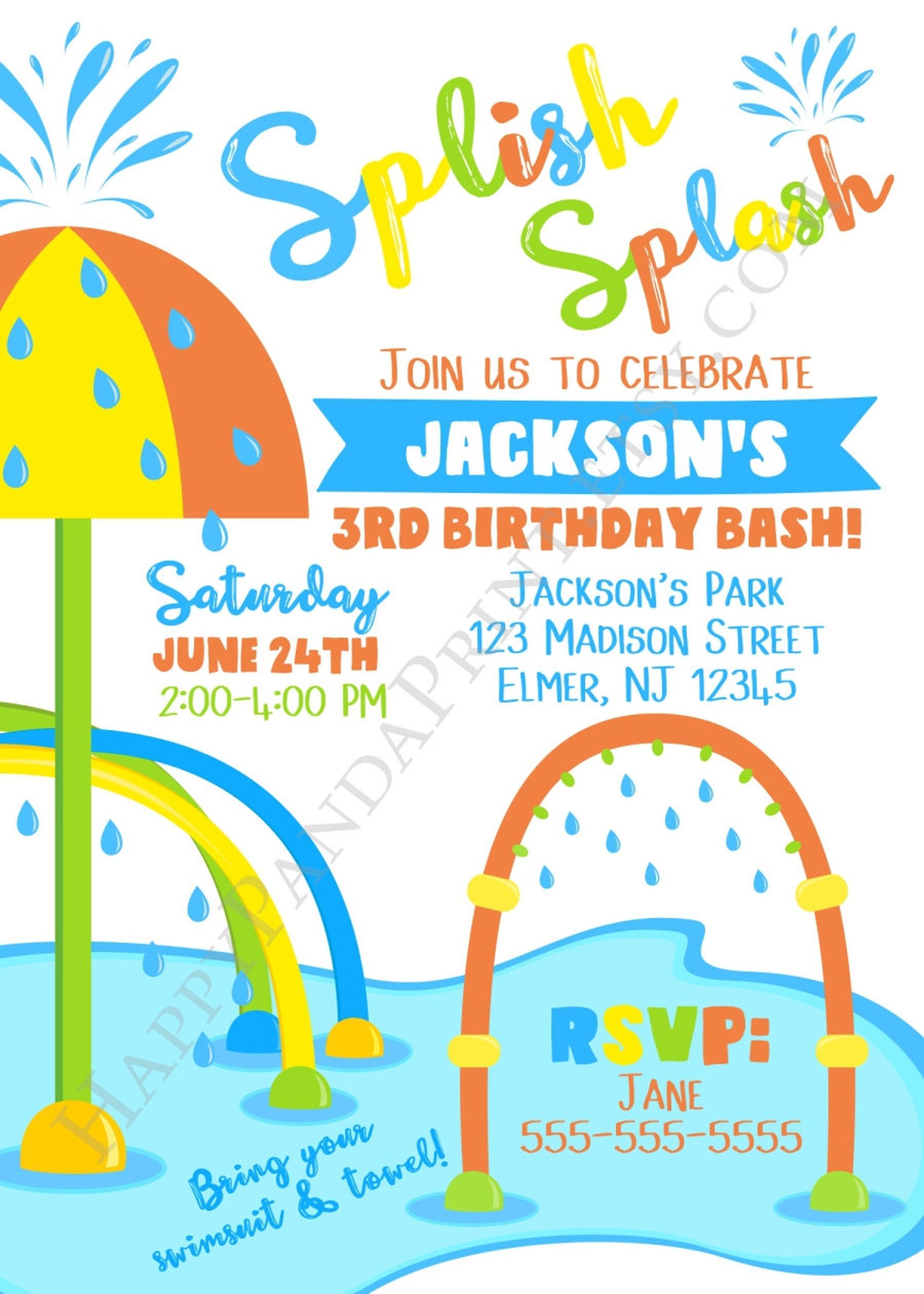 water-park-invitation-template