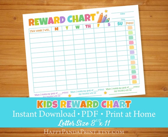 Reward Chart For Kids Printable