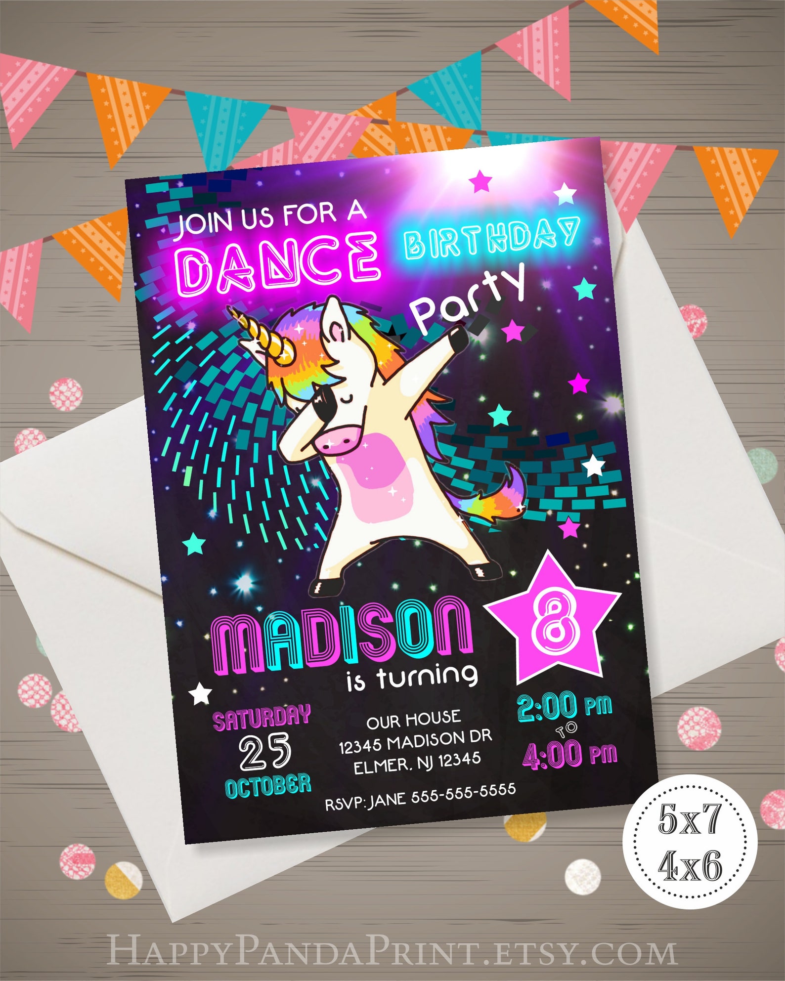 Printable Unicorn Invitations Page Four Printable Unicorn Invitations Page Four