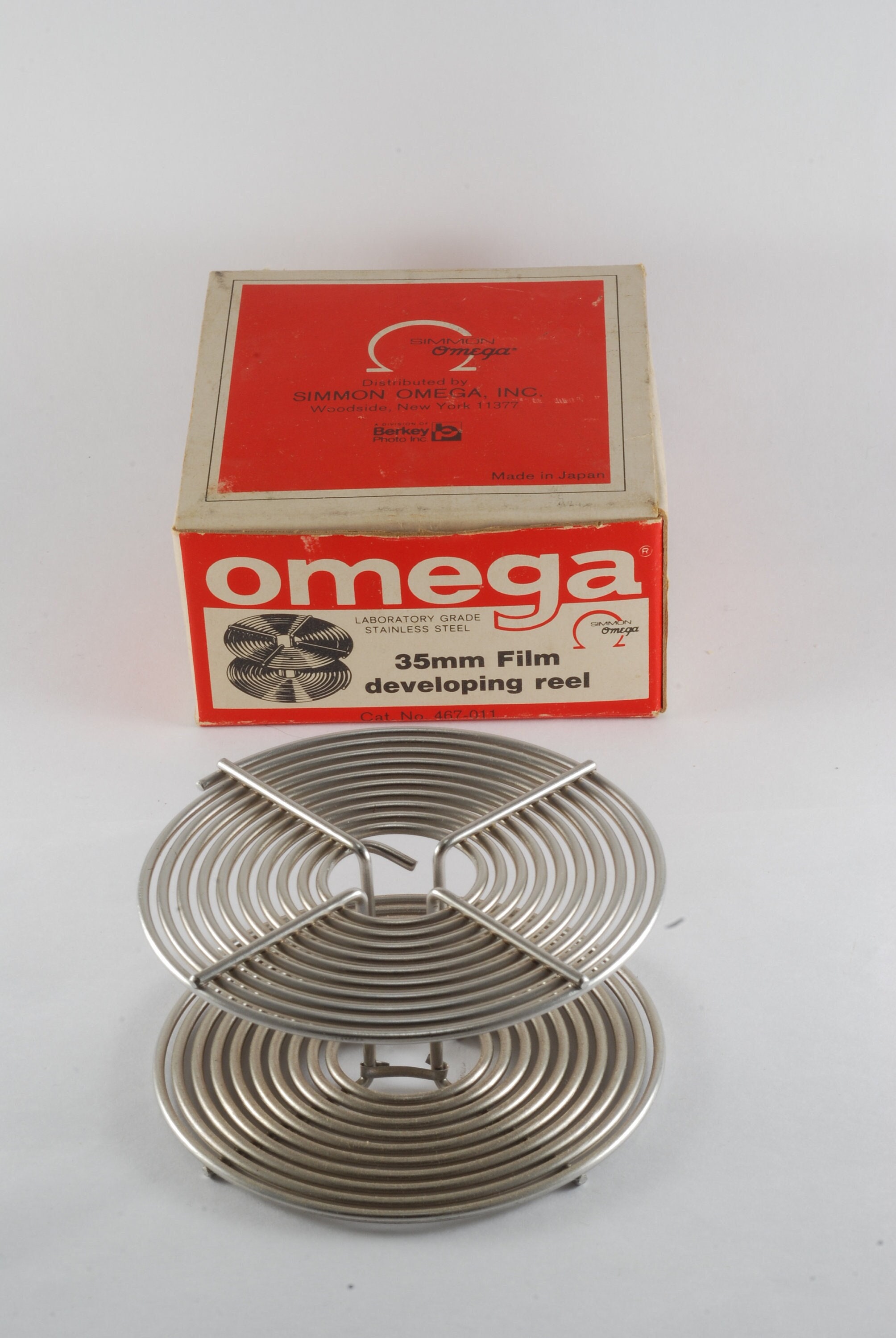 Omega 467-011 35mm Film Developing Reel Darkroom Film JAPAN Stainless Steel  NEW 
