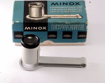 Minox Subminiature Film Viewing Magnifier Loupe Germany w Original Box Used