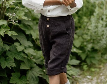 Warm Linen Shorts Flynn for kids | Optional Embroidery