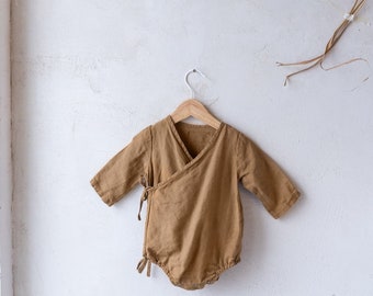 Linen Baby Body | Optional Embroidery