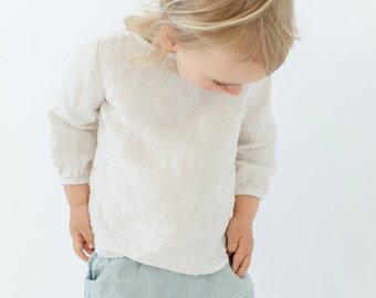 Linen Shirt Charlie with Long Sleeves | Optional Embroidery