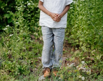 Linen Pants Lee for Kids (optional embroidery)