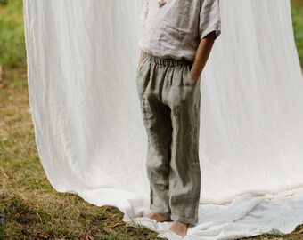 Linen Pants Lee for Kids (optional embroidery)