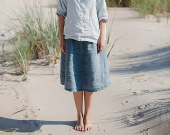 Linen Skirt Nella | Optional Embroidery