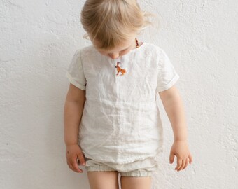 Linen Shirt Charlie with Short Sleeves | Optional Embroidery