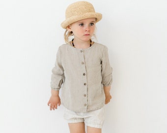 Linen Shirt Felix with Long Sleeves | Optional Embroidery