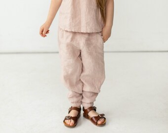 Linen Pants Jules for kids | Optional Embroidery