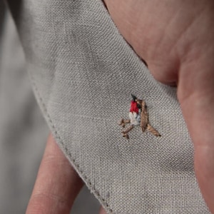 Handmade Embroidery "Little Robin" | Customized Personalised Items