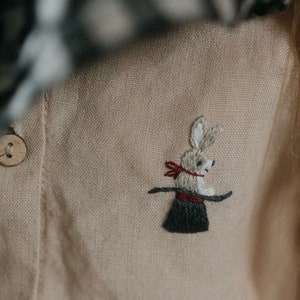 Handmade Embroidery "Circus Bunny in a Hat" | Customized Personalised Items | Optional Embroideries