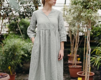 Linen Dress Maggie | Optional Embroidery