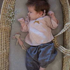 Soft linen Harem Pants Jesse, linen pants for baby, boho linen pants, toddler pants, pants for baby | Optional Embroidery