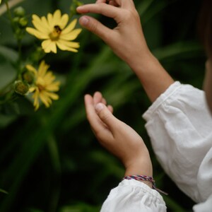 Linen Shirt Cecille with Bishop Sleeves for kids Optional Embroidery zdjęcie 3