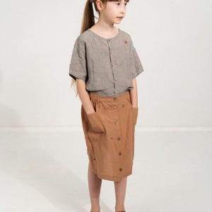Summer Skirt for Girls, Summer Playwear Outfit for Girls, Casual Fashion Skirt Nikki | Optional Embroidery