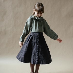 Warm Linen Skirt Olivia (optional embroidery)