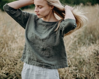 Linen Shirt May | Optional Embroidery