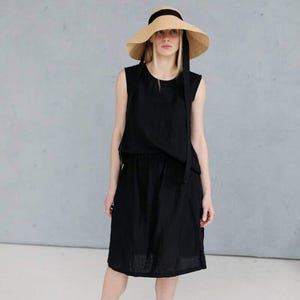 Casual linen Skirt Elise, skirts for women, linen clothing, casual wear, women clothing, sof linen skirts, | Optional Embroidery