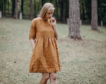 Linen Dress Anne | Optional Embroidery