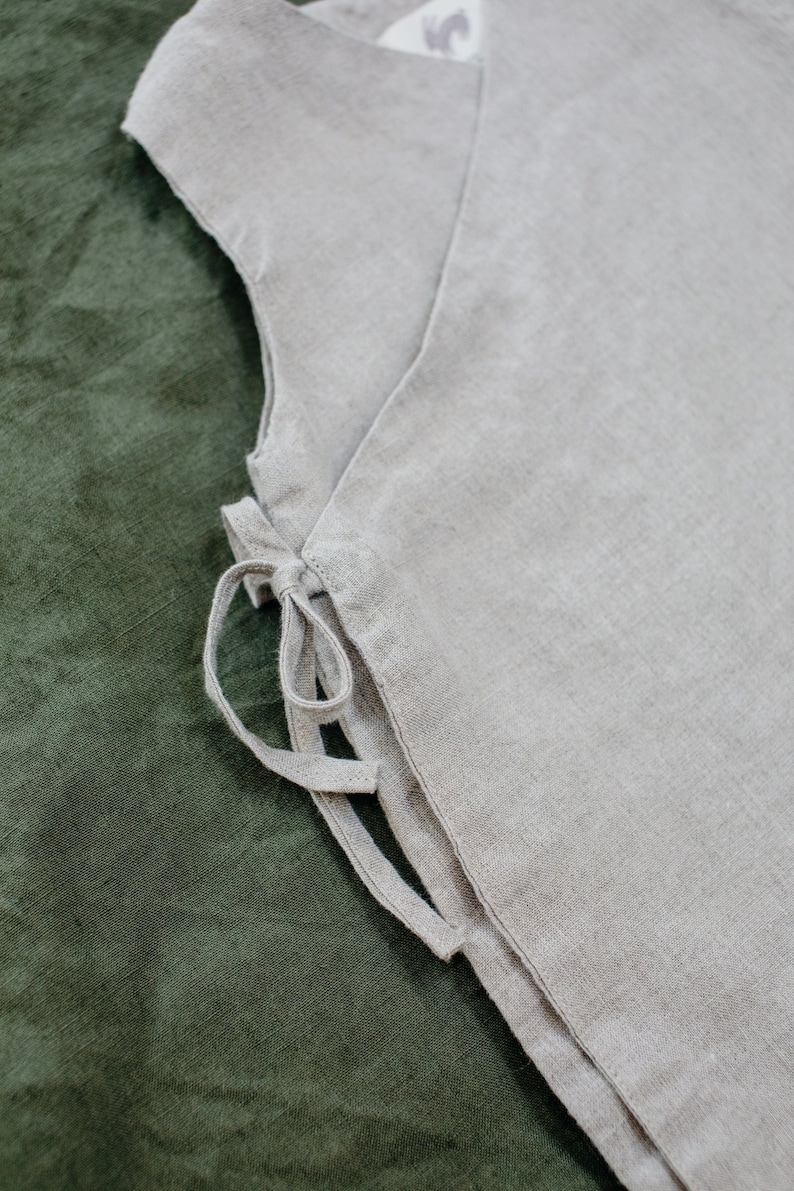 Linen Baby Sleeping Bag Optional Embroidery image 5