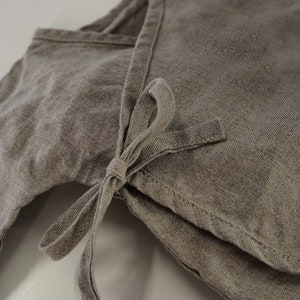 Newborn Linen Wrap Shirt Optional Embroidery image 5