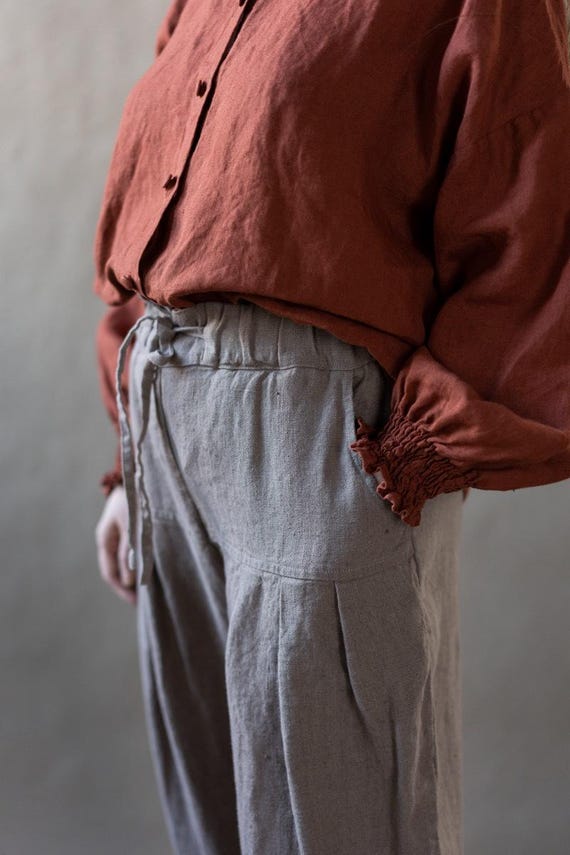 【ito fukuoka】shirring linen tops Linen Top Shirred Line ASOS Collection