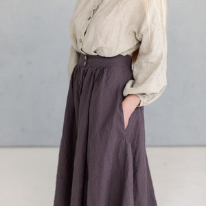 Ready to Ship Linen skirt Olivia 画像 2