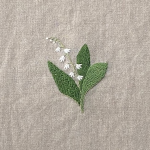 Handmade Embroidery "Lily of the Valley Shoot" | Customized Personalised Items