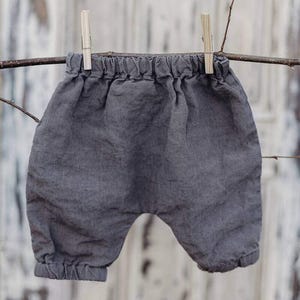 Linen Harem Pants Jesse, linen pants for baby, baby clothing, linen clothing, pants for baby, unisex pants  | Optional Embroidery