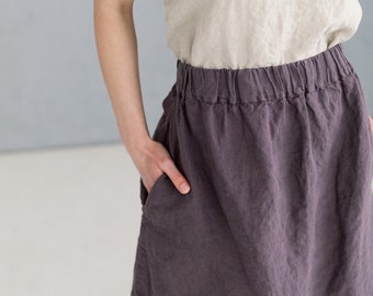 Linen Skirt Nella | Optional Embroidery