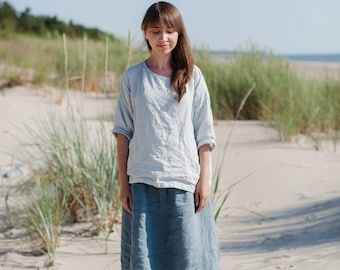 Linen Skirt Nella | Optional Embroidery