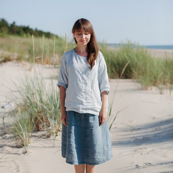 Linen Skirt Nella | Optional Embroidery