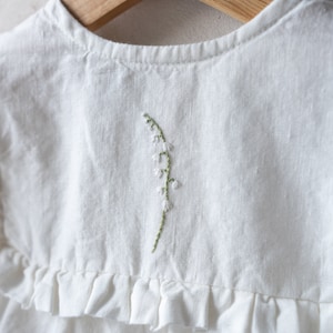 Handmade Embroidery &quot;Lily of the Valley Blossoms&quot; | Customized Personalised Items | Optional Embroideries