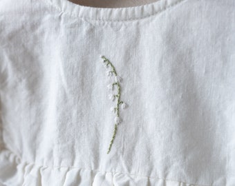 Handmade Embroidery "Lily of the Valley Blossoms" | Customized Personalised Items | Optional Embroideries