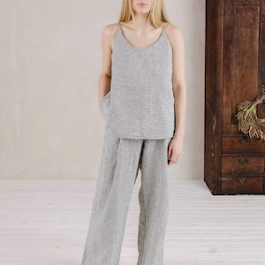 summer Top Agnes, casual wear, linen tops, tops, linen clothing, women clothing, tops for women | Optional Embroidery
