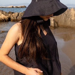 Linen Sun Hat Paloma, Linen bucket hat, Unisex bucket hat, Summer hat | Optional Embroidery