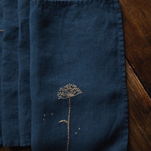 Linen Table Napkin | Handmade Embroidered Cloth Dinner Napkin | Optional Embroidery