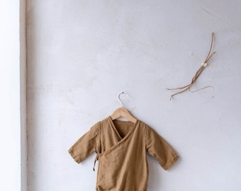 Linen Baby Body | Optional Embroidery