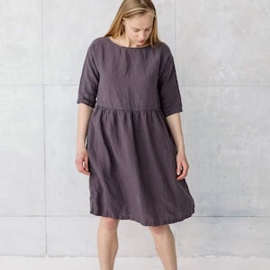 Linen Dress Anne, linen, linen dress, women clothing, linen clothing, boho, tunic, dress for women, summer dress | Optional Embroidery