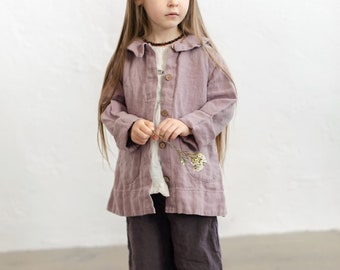 Linen Culotte Pants Hazel for kids | Optional Embroidery