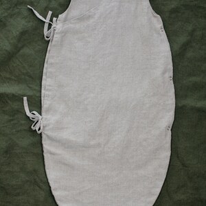 Linen Baby Sleeping Bag Optional Embroidery image 4