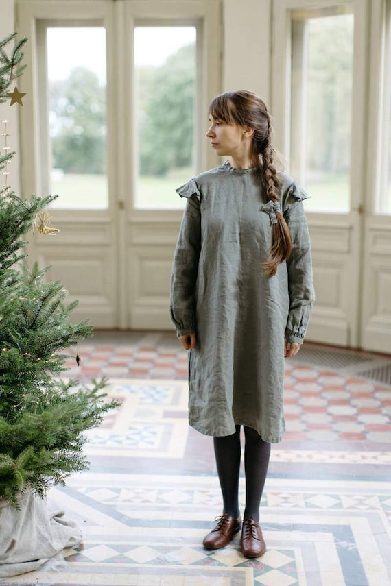 Casual Dress Susie, Linen Dress, Linen Clothing, Summer Dress for