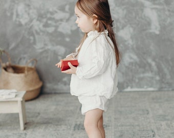 Linen Baby Bloomers | Optional Embroidery