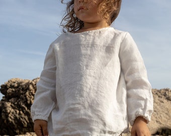 Linen Shirt Charlie with Long Sleeves | Optional Embroidery