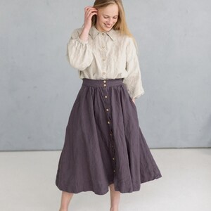 Ready to Ship Linen skirt Olivia 画像 1