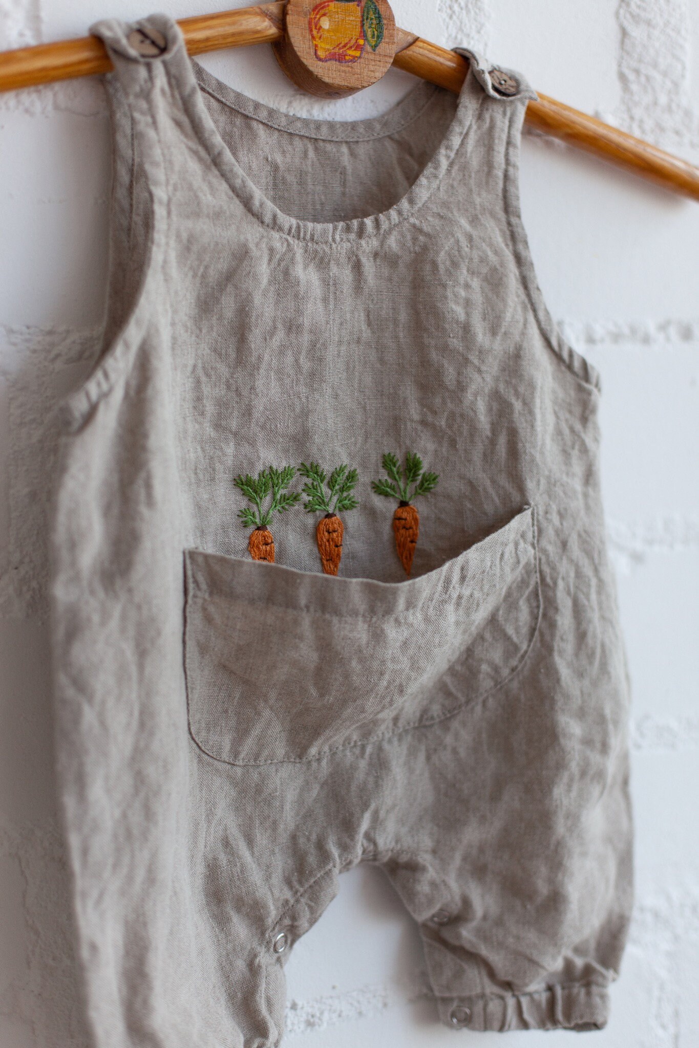 Embroidered Linen Jumpsuit Sunny / Linen Overall for Babies Etsy