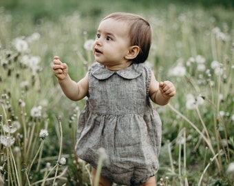 Linen Romper Ellis | Optional Embroidery