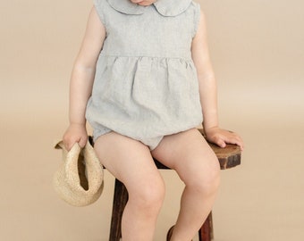 Linen Romper Ellis | Optional Embroidery