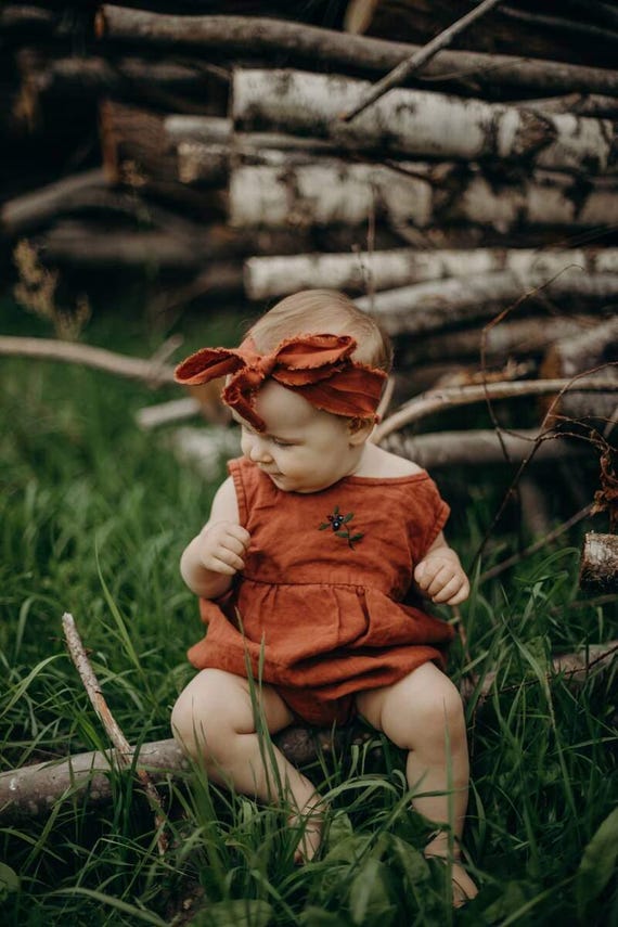 Pelele de lino de verano Eli, peleles de lino, peleles para bebé